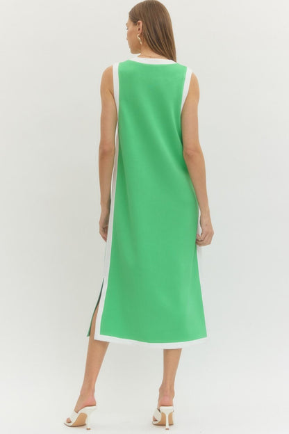 Emerald Ease Midi Dress