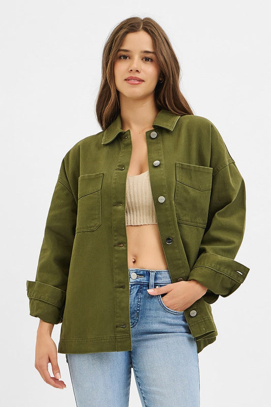Oversized Step Hem Jacket