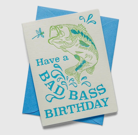Bad Bass Birthday Card