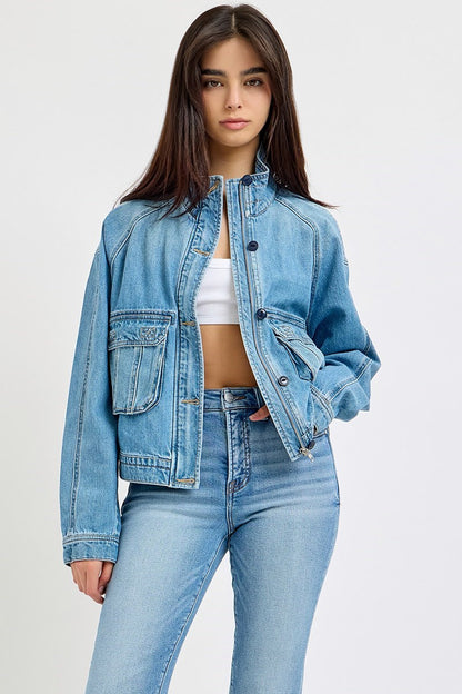 Collared Denim Jacket