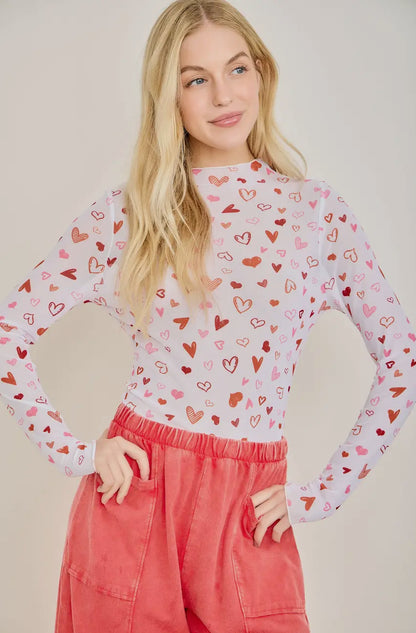 Be My Valentine Mesh Top