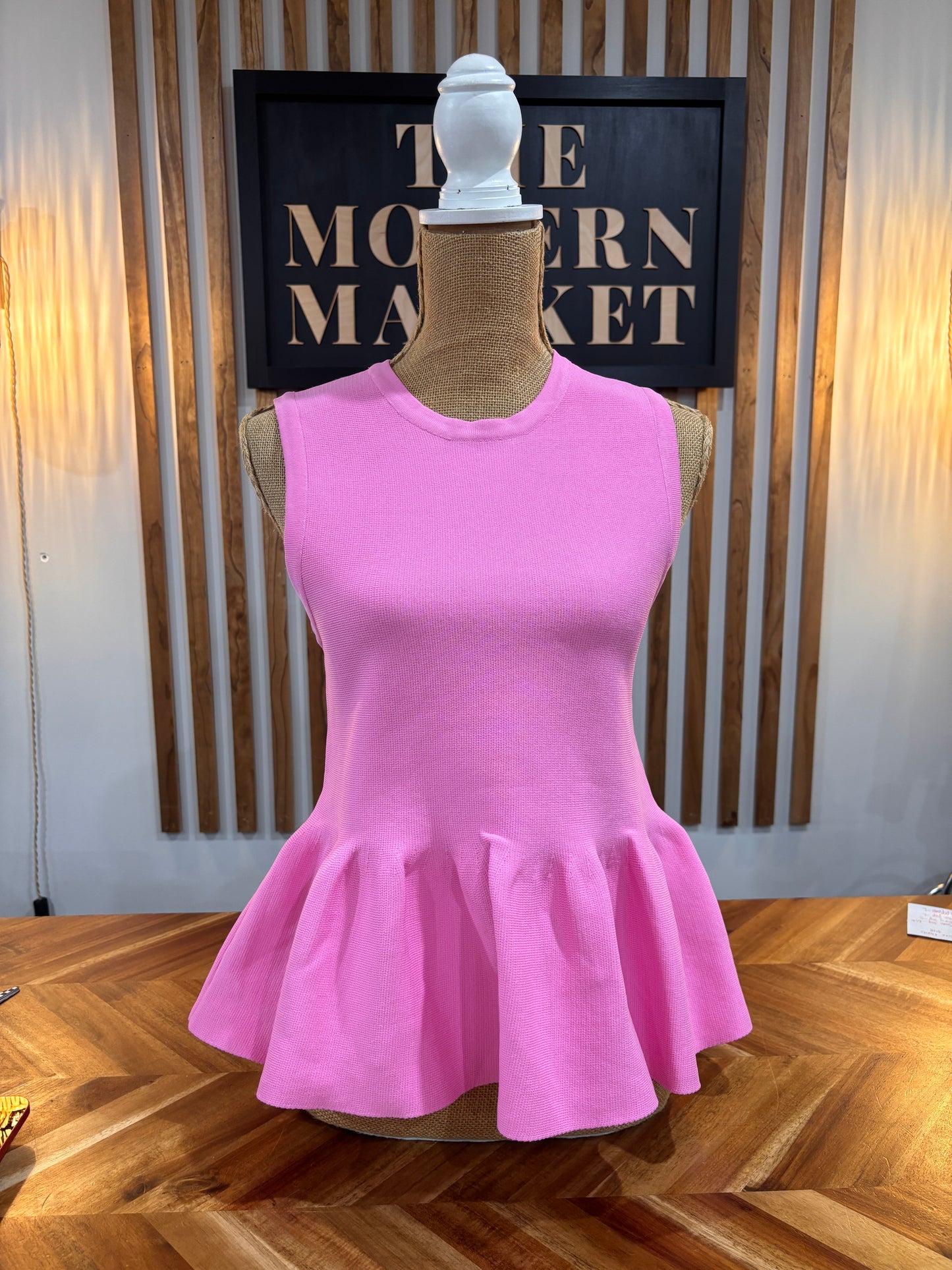 Spring Please Peplum Tank