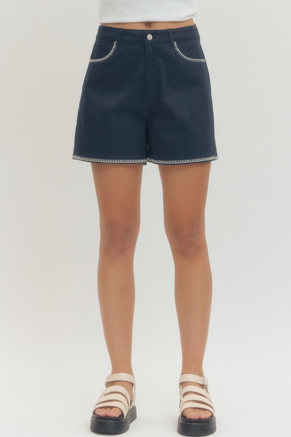 Stitch Detailed Shorts