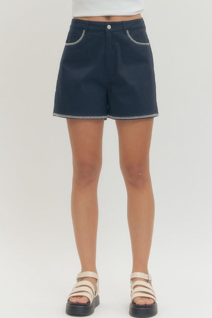 Stitch Detailed Shorts