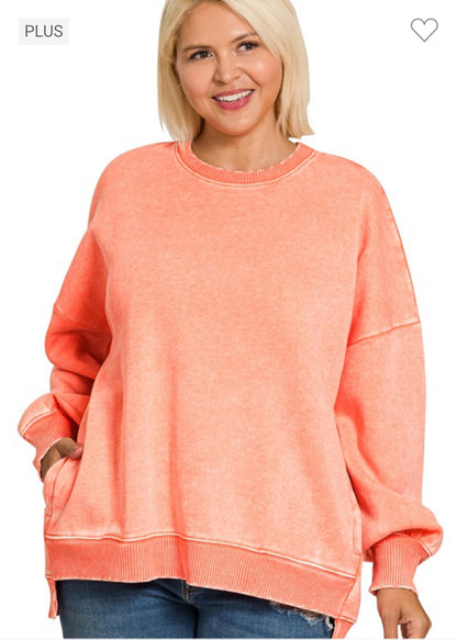 Hi-Low Hem Sweatshirt - Plus