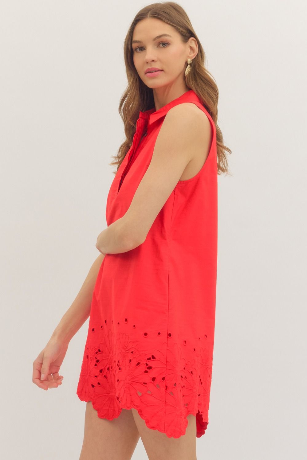 Rosie Red Embroidered Mini