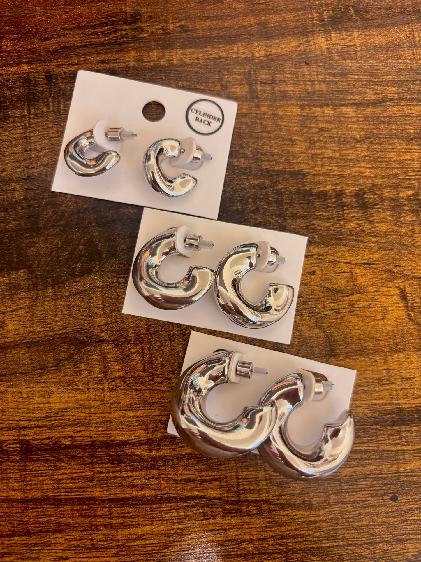 Wavy Hoop - Silver
