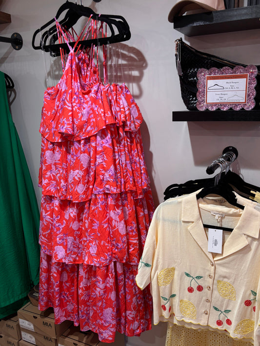 Summer Florals Tiered Maxi Dress