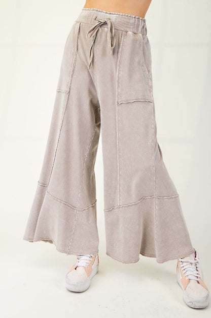 Mineral Washed Comfy Pants - Mushroom