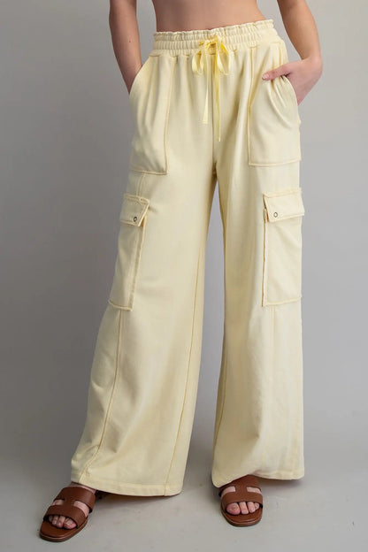 Butter Cream Cargo Comfy Pants