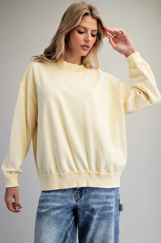 Exposed Seam Crewneck Pullover