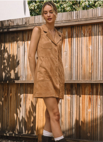Saddlewood Suede Mini Dress
