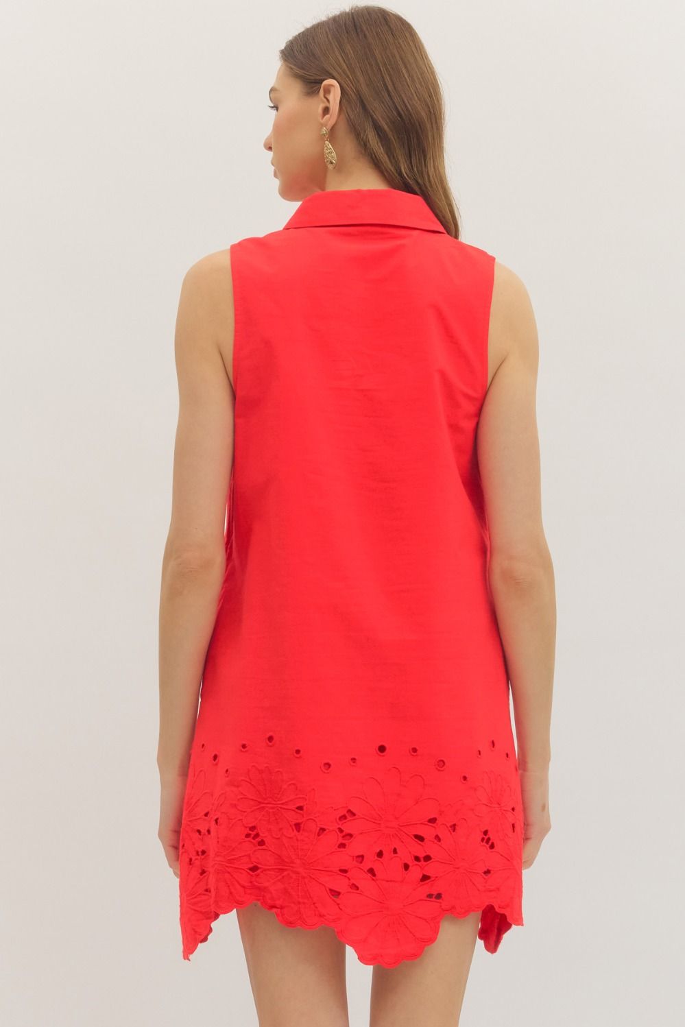 Rosie Red Embroidered Mini