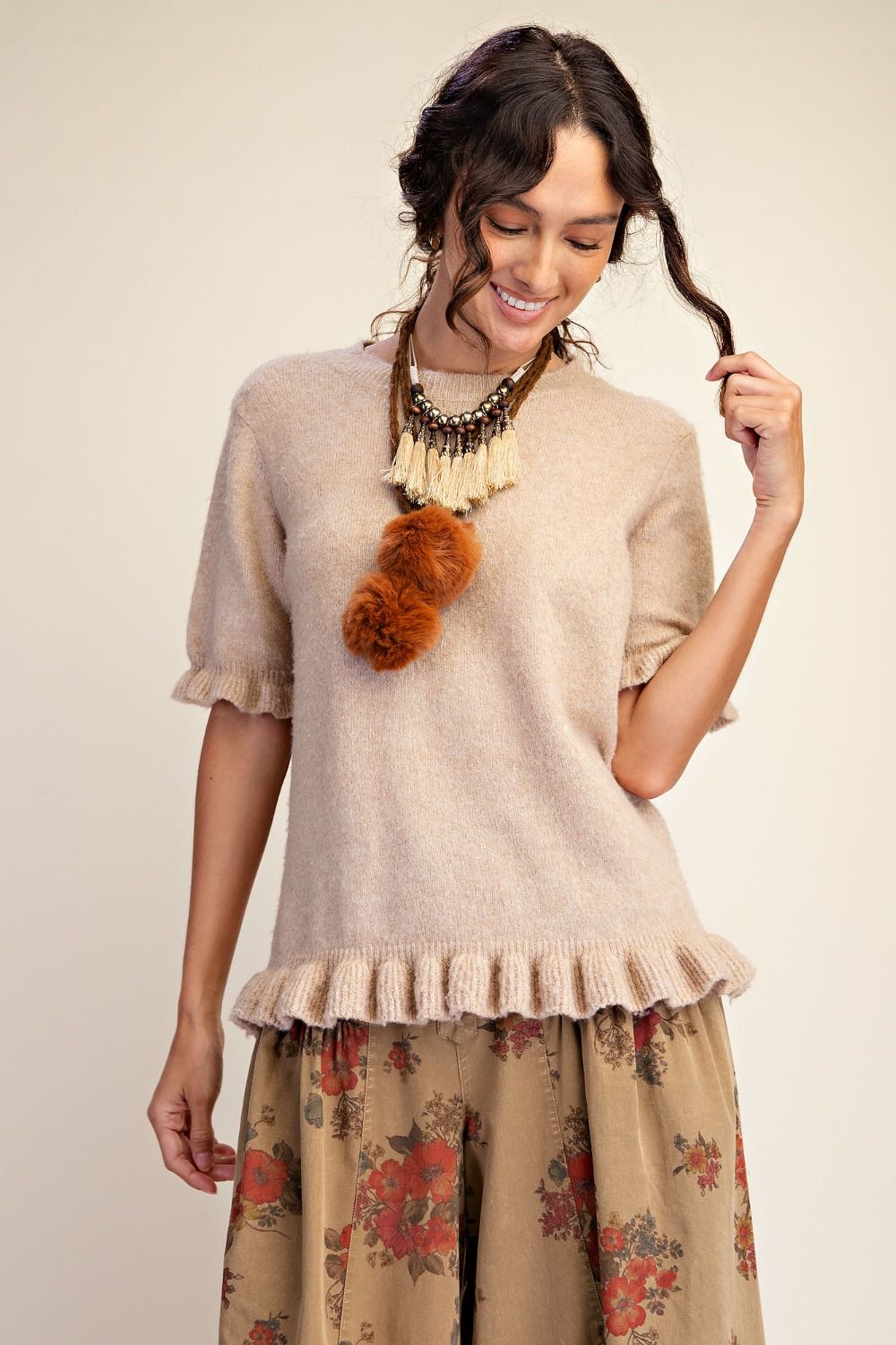 Latte Knitted Sweater