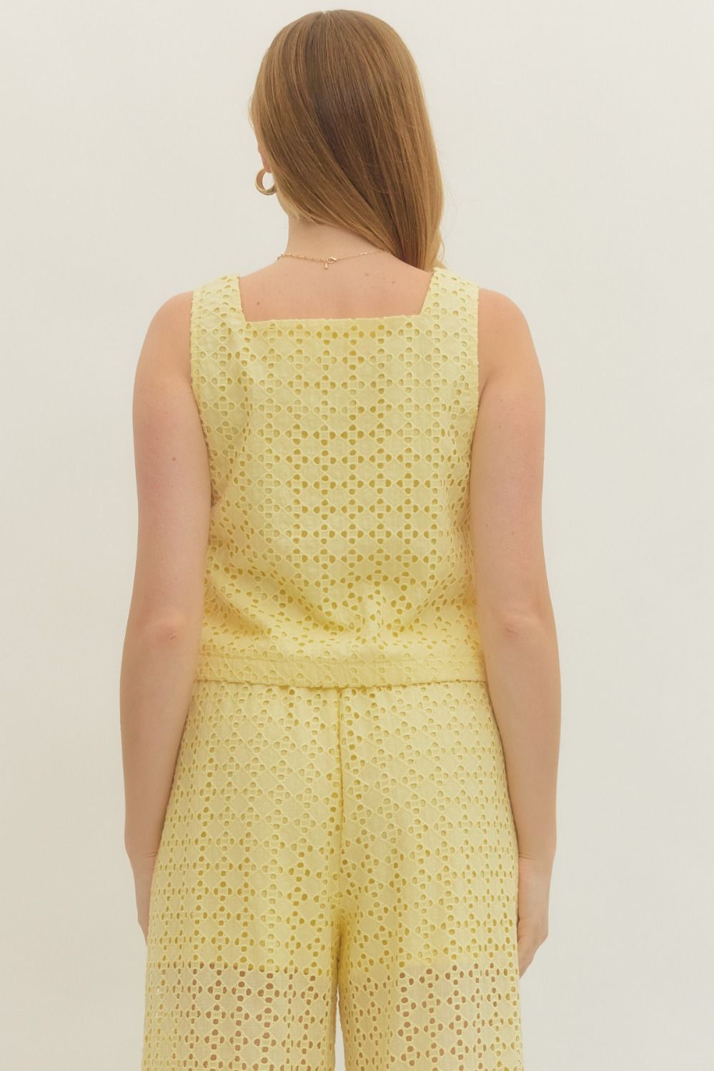 Lemon Eyelet Top