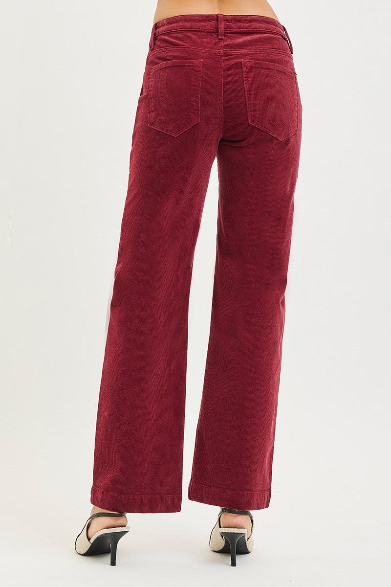 Holly Red Straight Corduroy Pants