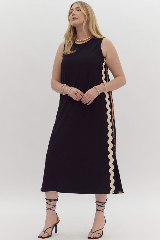 Ric Rac Trim Dress - Plus