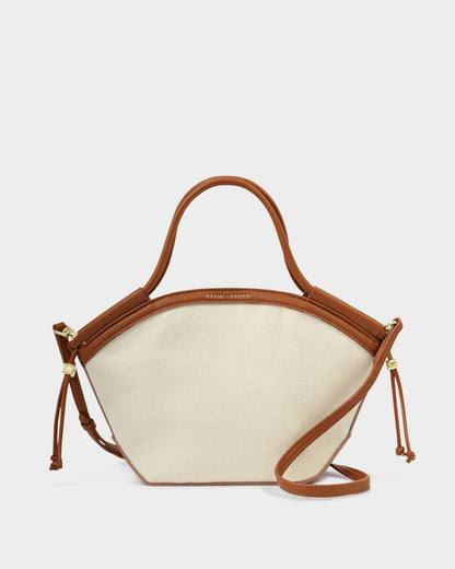 Florence Mini Tote Bag - Canvas/Cognac