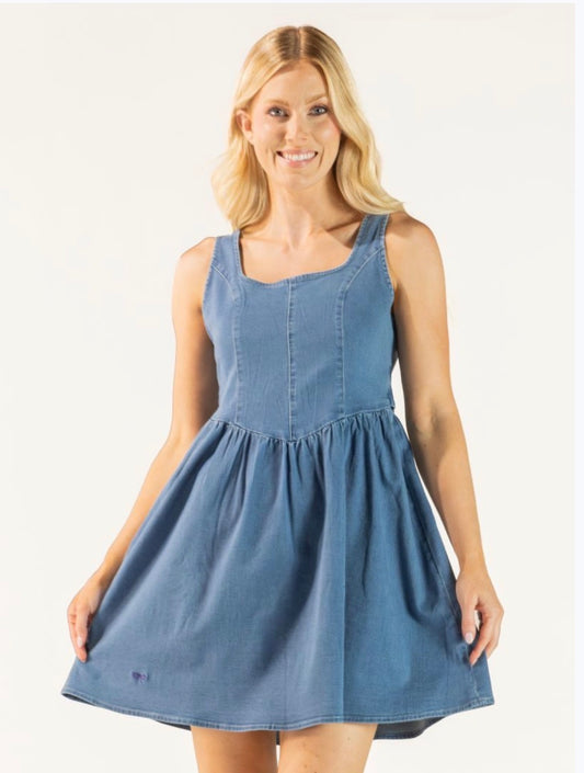 Bow Denim Dress