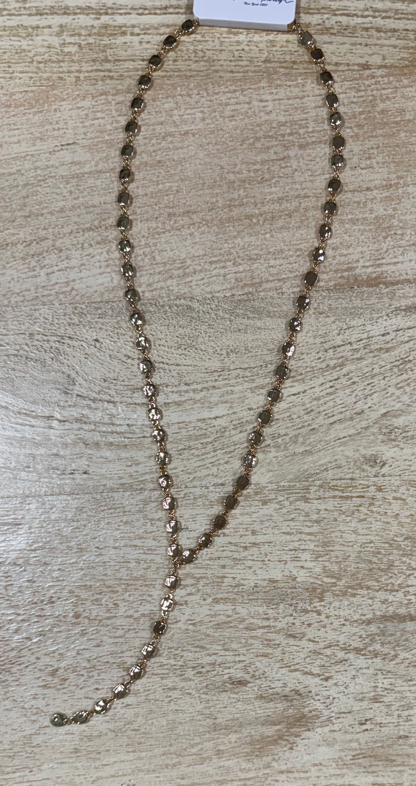 Hammered Gold “Y” Necklace