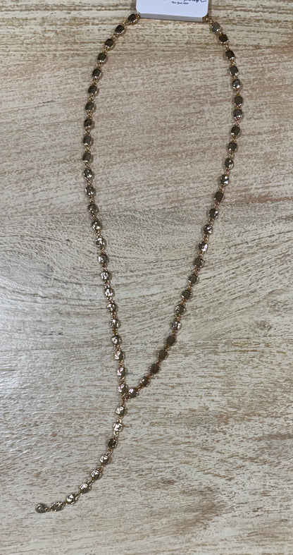 Hammered Gold “Y” Necklace