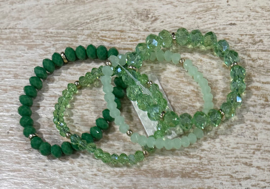 Green Bracelet Stack