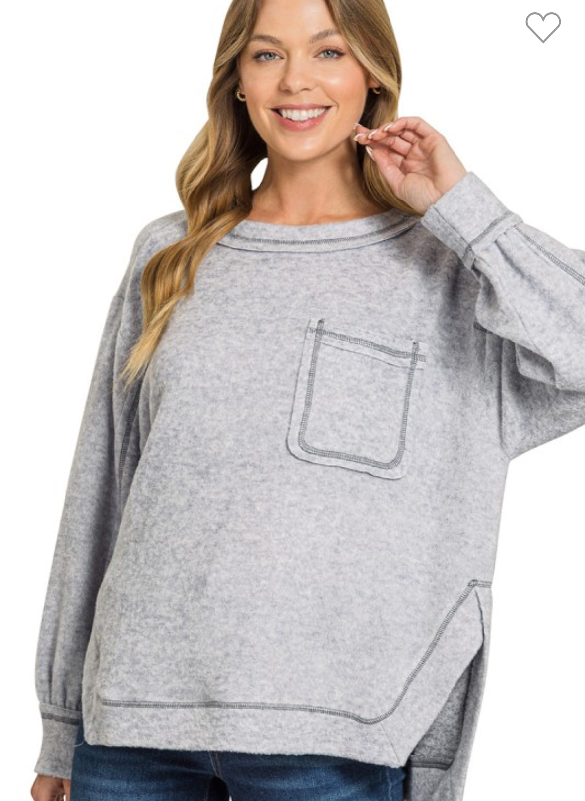 Jessie Hi-Low Fleece Top