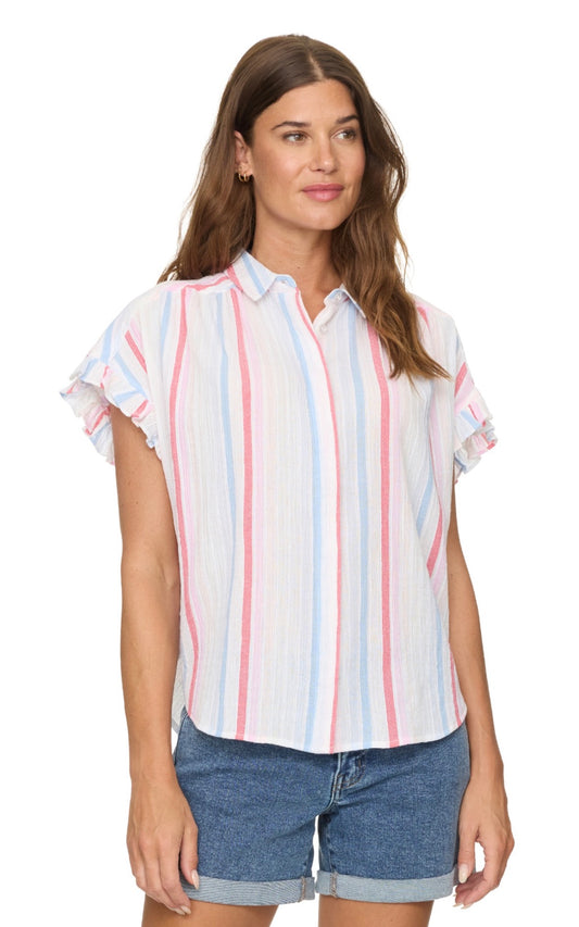 Roseville RWB Ruffle Dolman Shirt