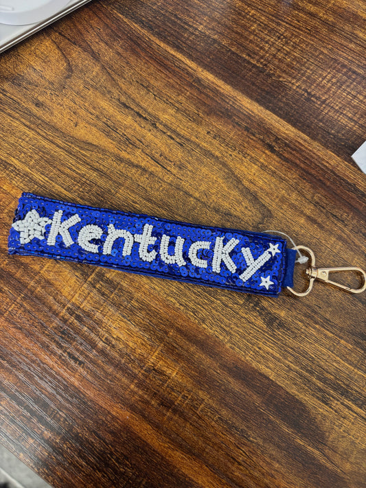 Kentucky Sequin Keychain