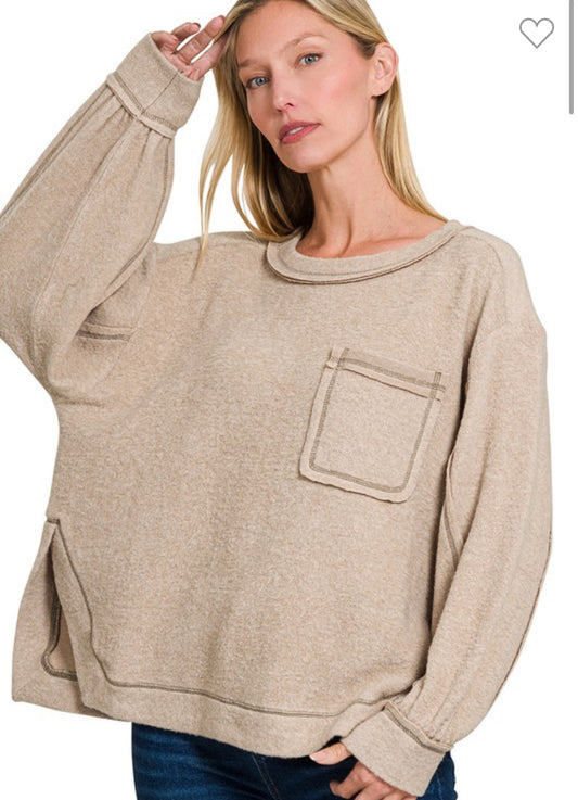 Jessie Hi-Low Fleece Top