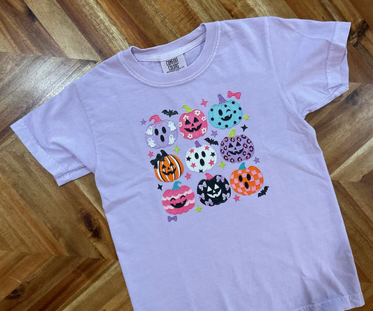Youth Lavender Cutie Jack-O-Lanterns T-Shirt