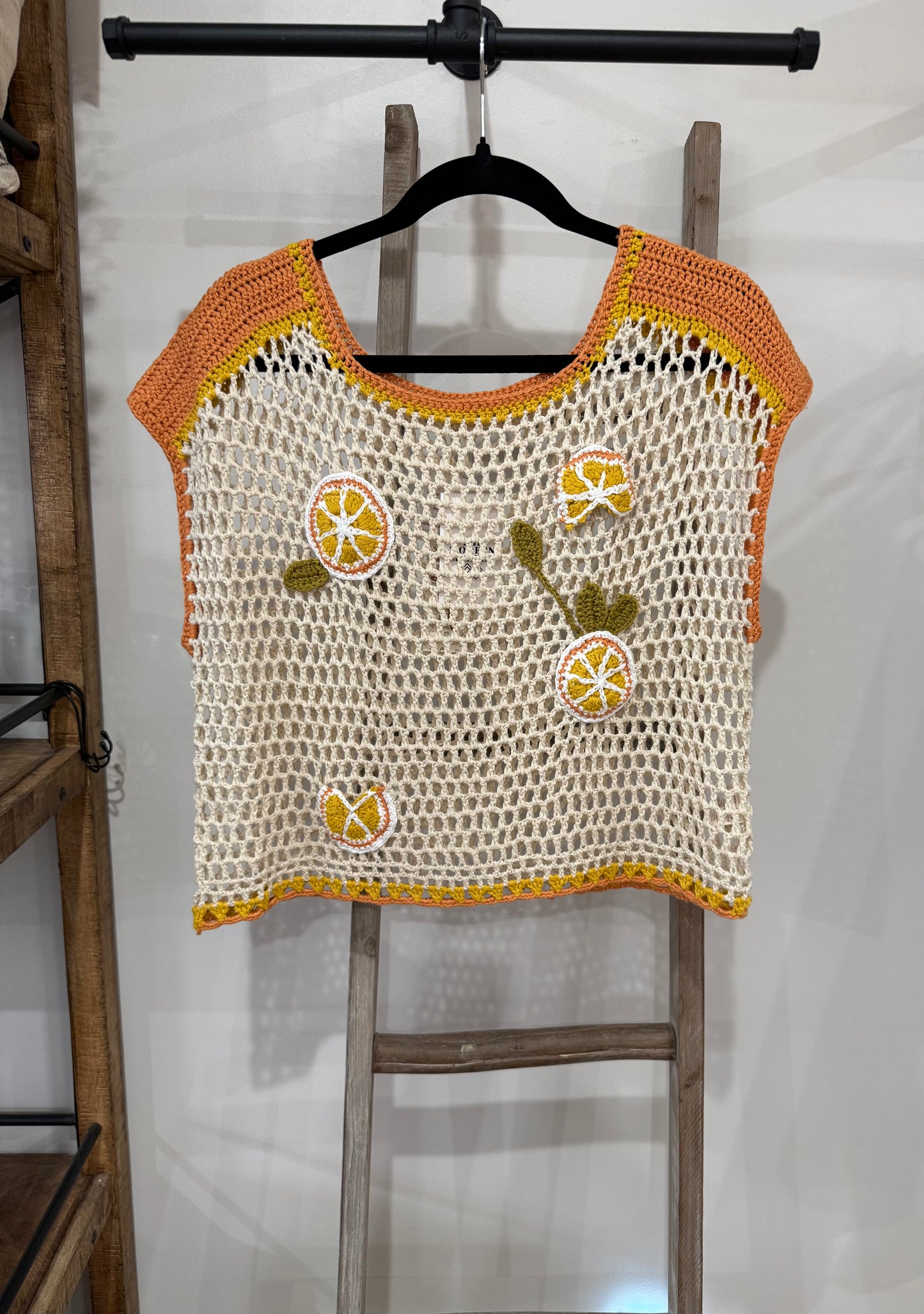 Orange Slice Crochet Top