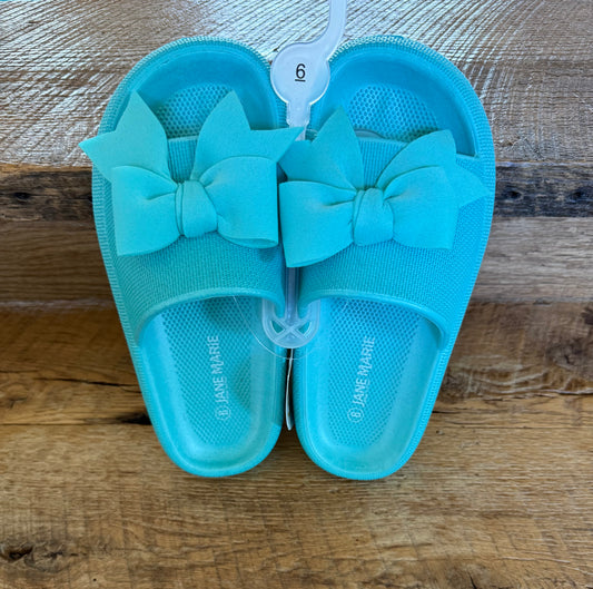 Blue Bow Sandals