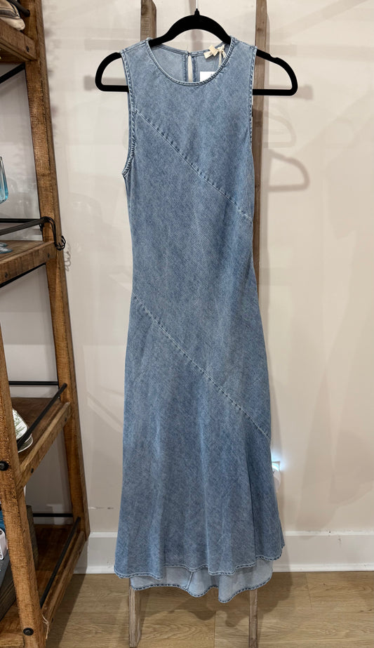 Let’s Rodeo Dark Denim Tencel Midi