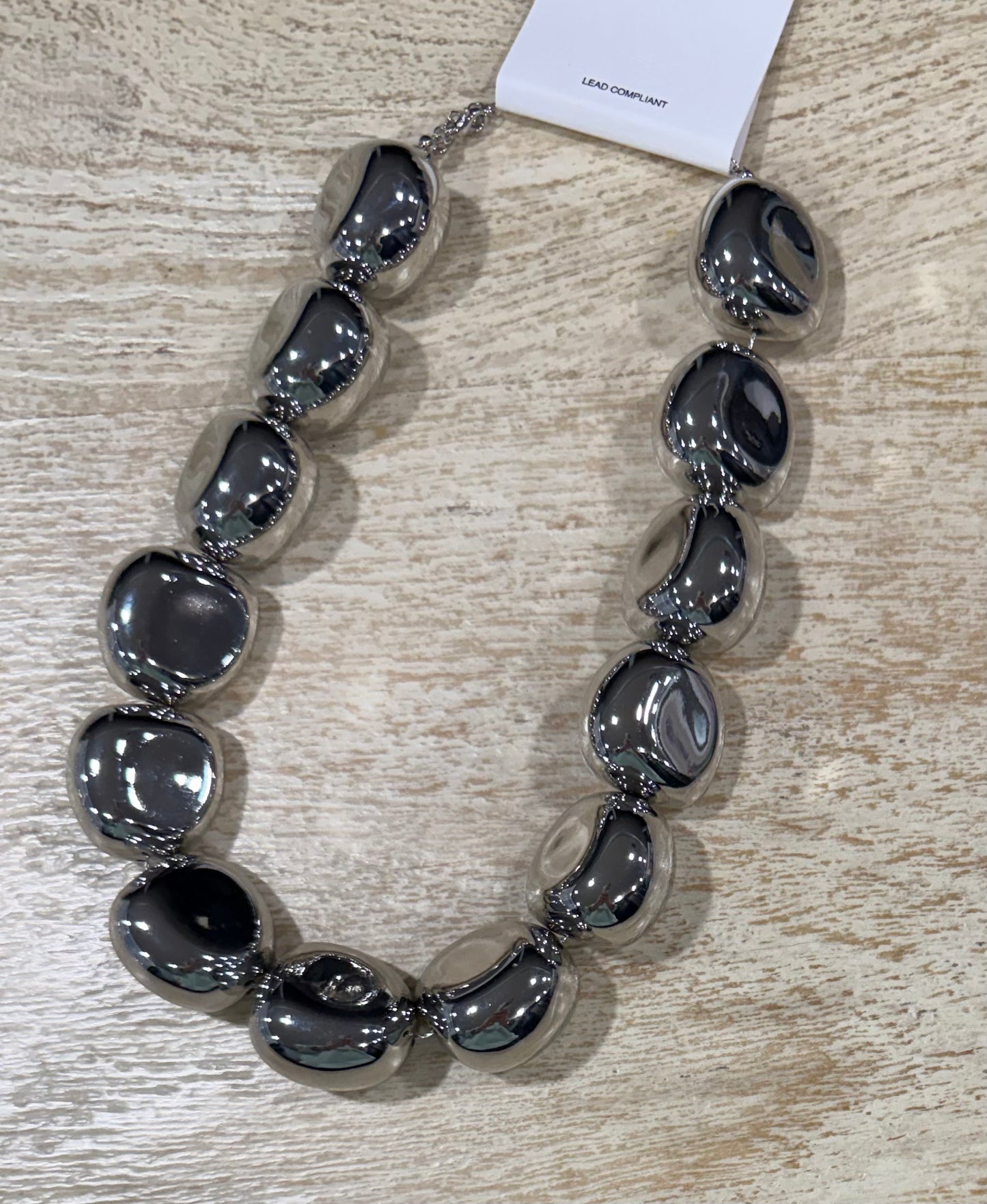 Bold Chunky Necklace - Silver