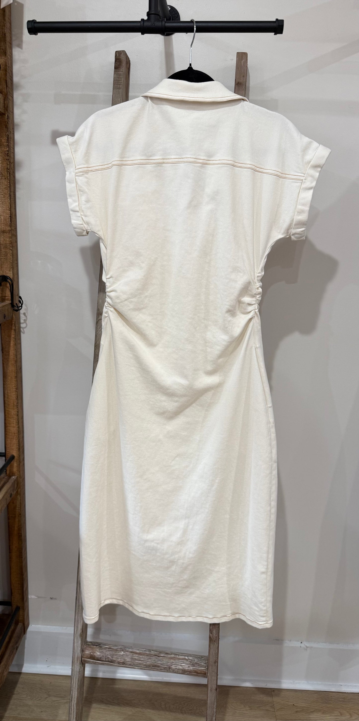 Beige Utility Midi Dress