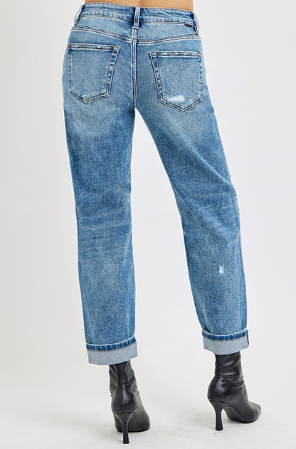 The Grace Boyfriend Distressed Denim