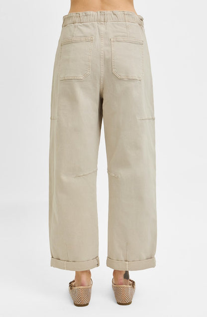 Almond Crop Barrel Denim