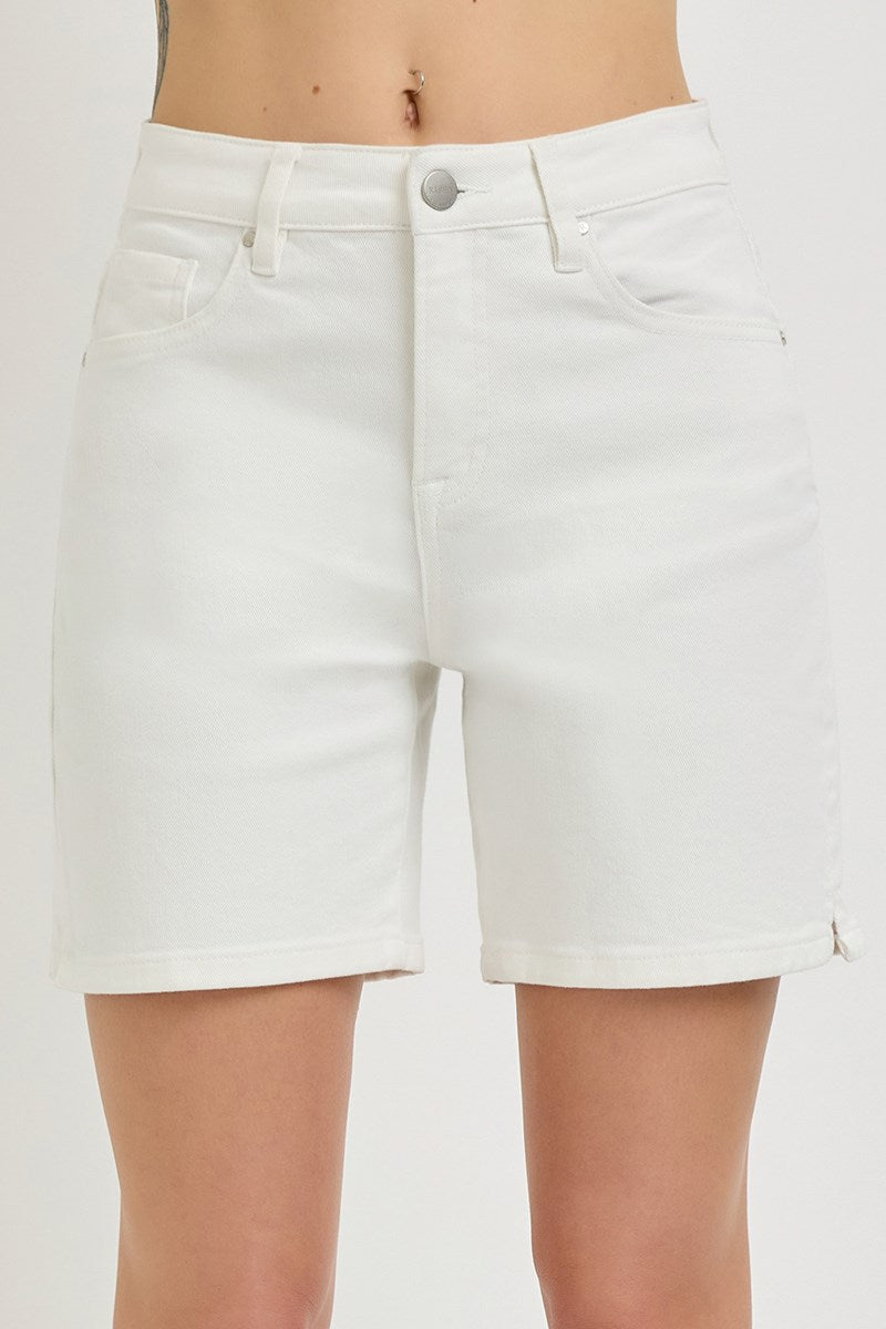 Summertime White Mid Length Short
