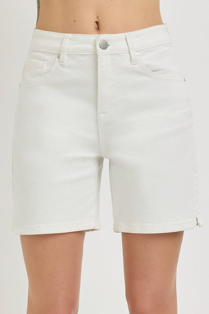 Summertime White Mid Length Short
