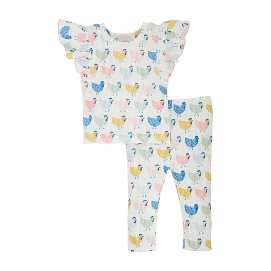 Chicken Print 2pc Set