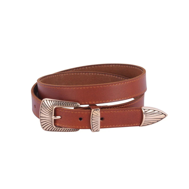 Boho Buckle Leather Belt