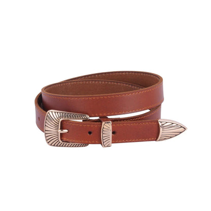 Boho Buckle Leather Belt