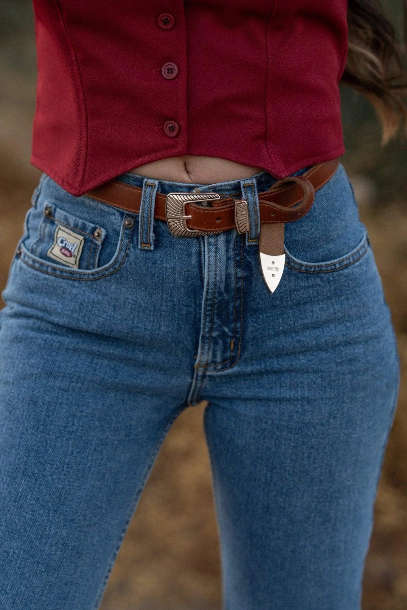 Boho Buckle Leather Belt