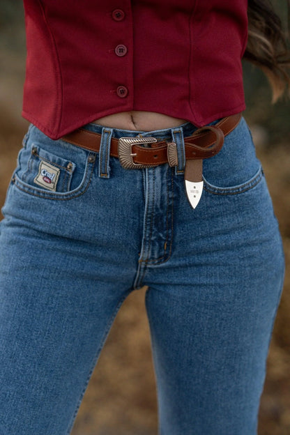 Boho Buckle Leather Belt