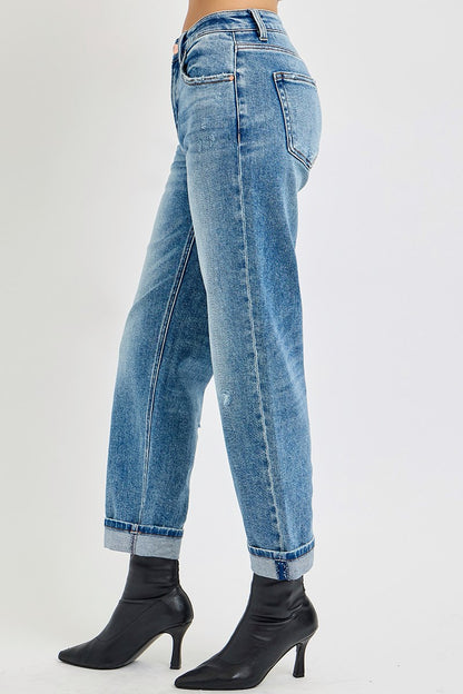 The Grace Boyfriend Distressed Denim