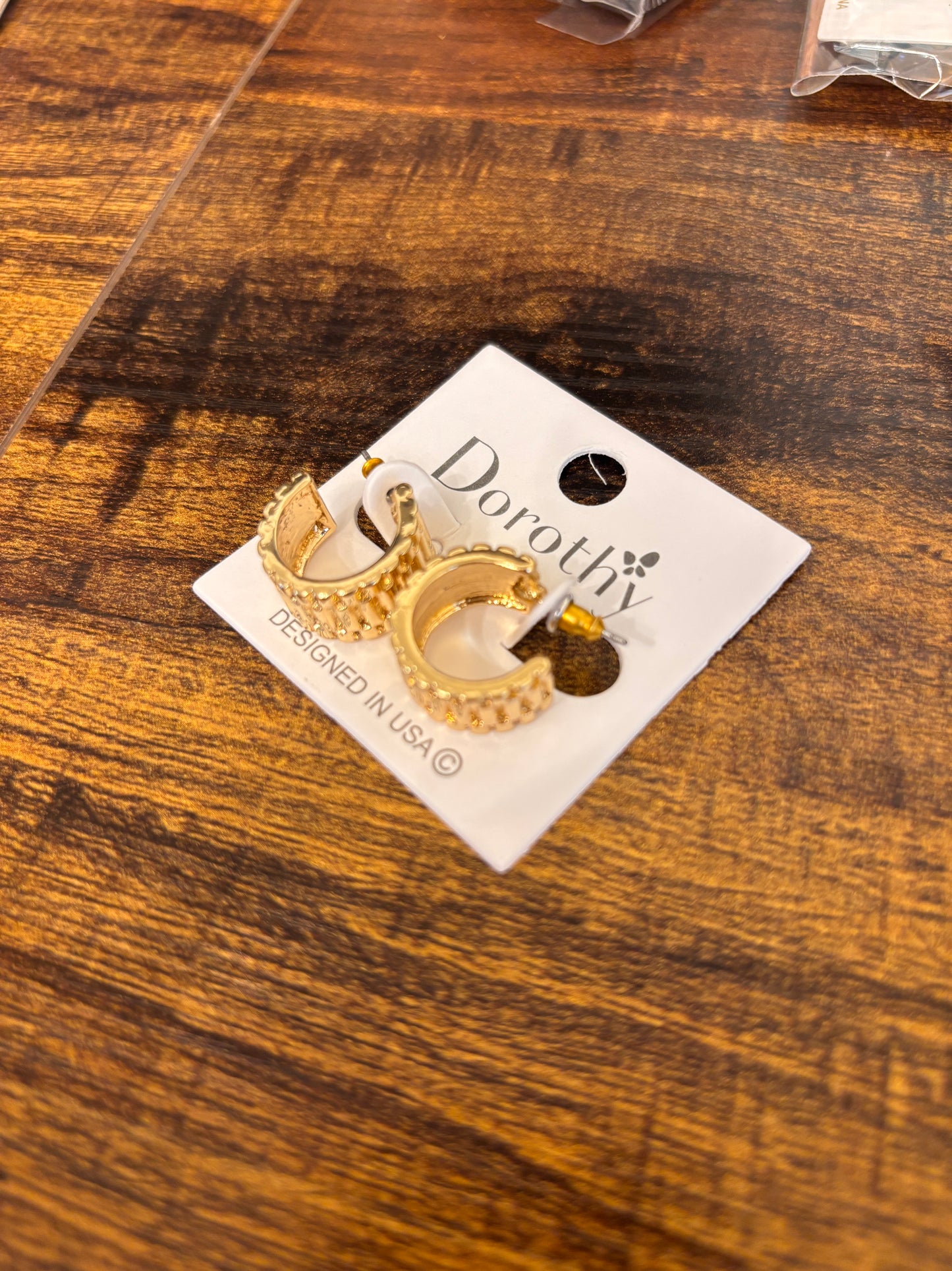 Gold Chain Hoop