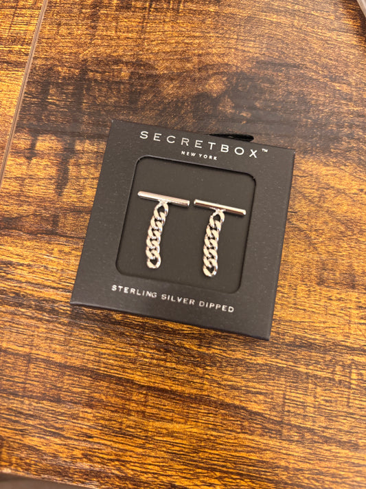 Silver Bar w/ Link Dangle Earring