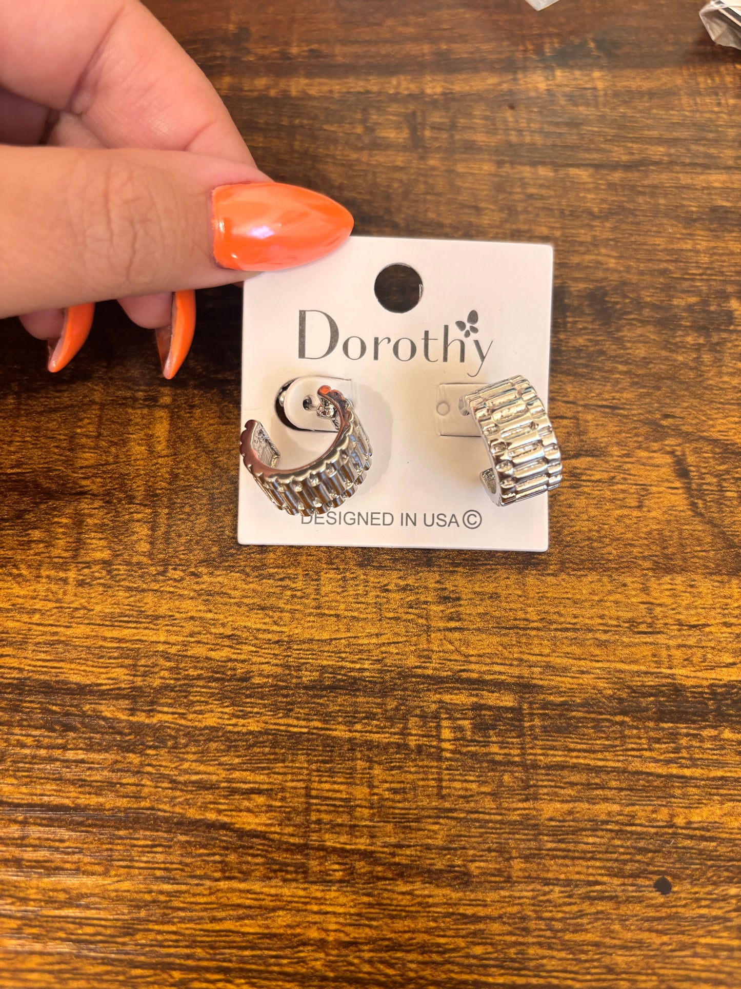 Silver Chain Hoop