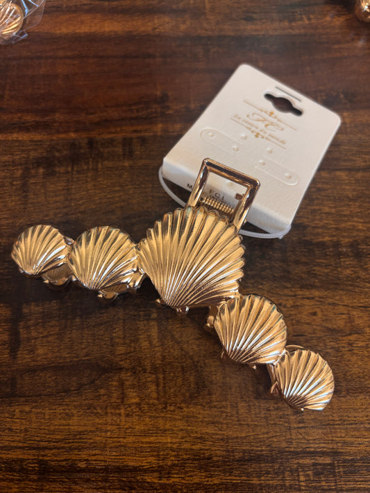 Gold Shell Hair Clip